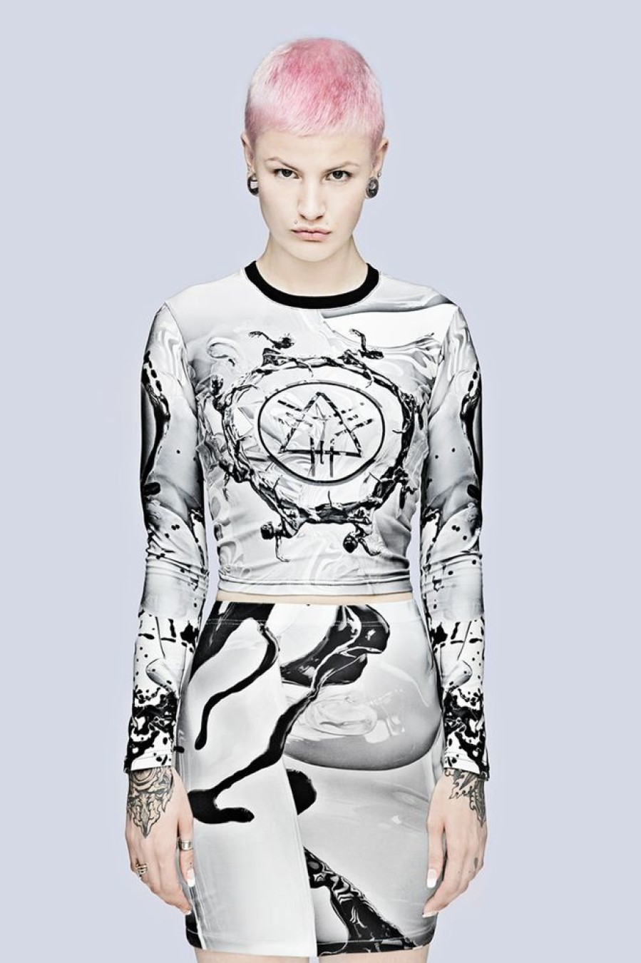 Unisex LONG CLOTHING | Long X Pussykrew Long Sleeve Crop Top