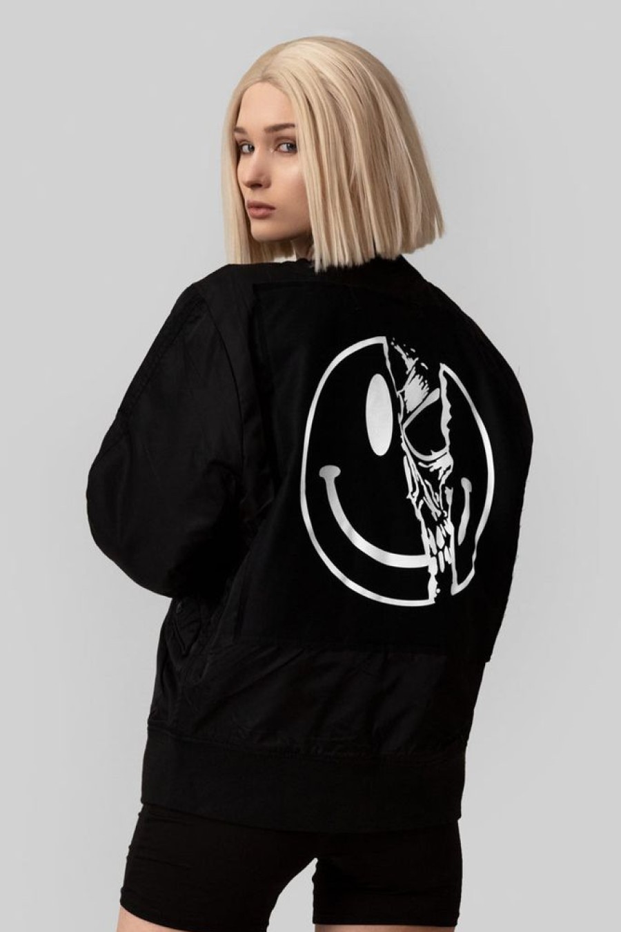 Unisex LONG CLOTHING | Killer Smiley Ma1 Patch Jacket