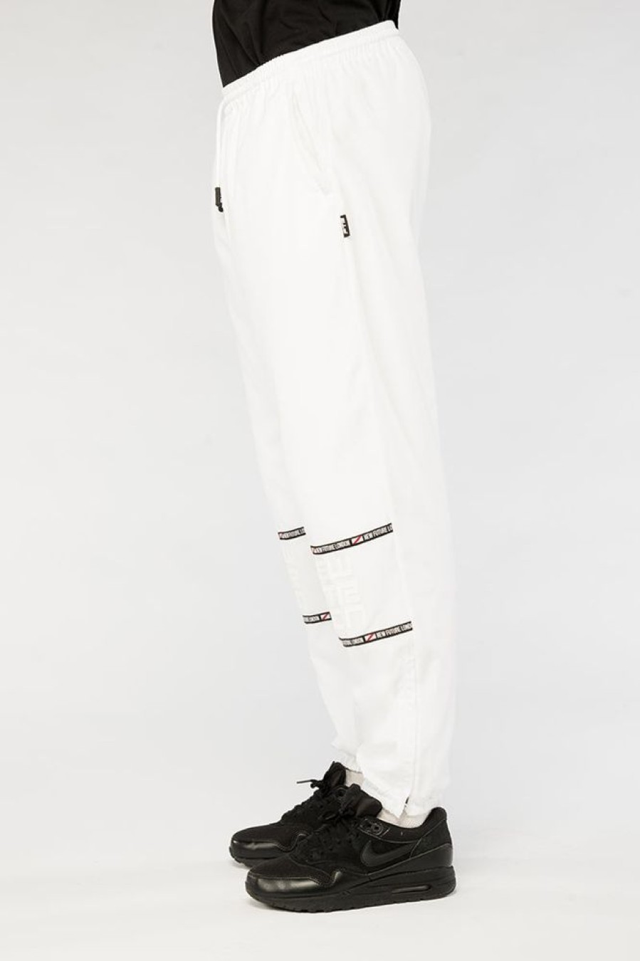 Women NEW FUTURE LONDON | Racer Logo Joggers (White)