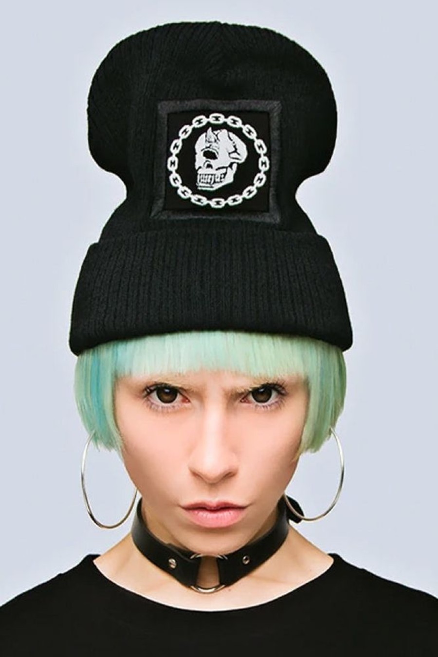 Unisex LONG X MISHKA | Mishka Chain Beanie - Large Patch