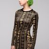 Women LONG CLOTHING | Gold Rune Dress