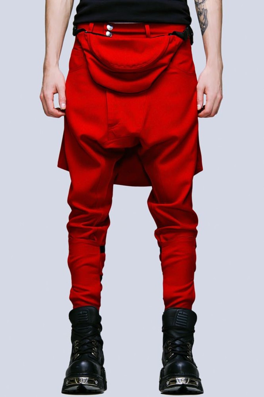 Unisex LONG CLOTHING | Clip Pants (Block Red)