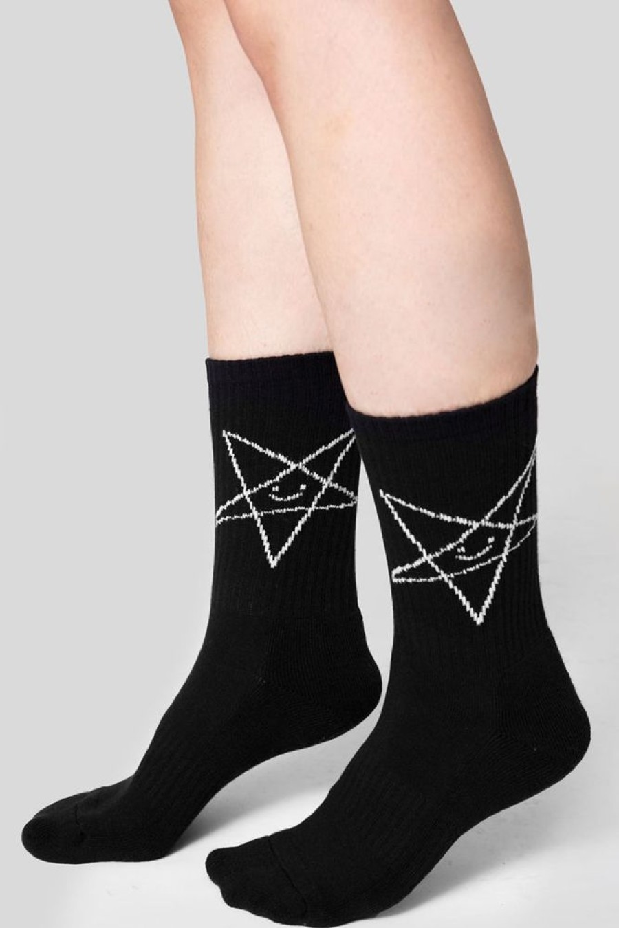 Unisex LONG CLOTHING | Satan Loves You Crew Socks (Unisex)