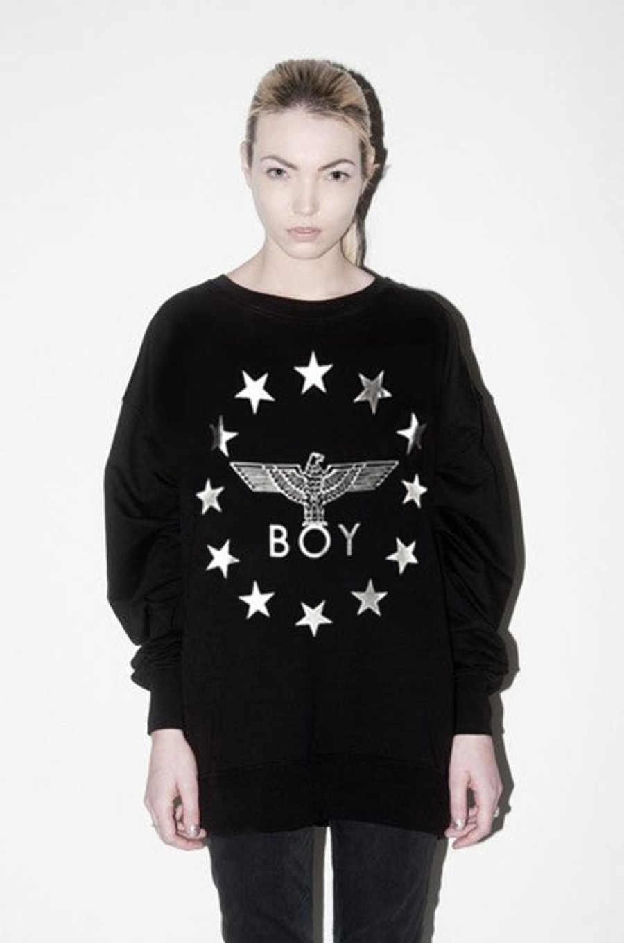 Unisex BOY LONDON | Boy Globe Star Sweat (Silver)