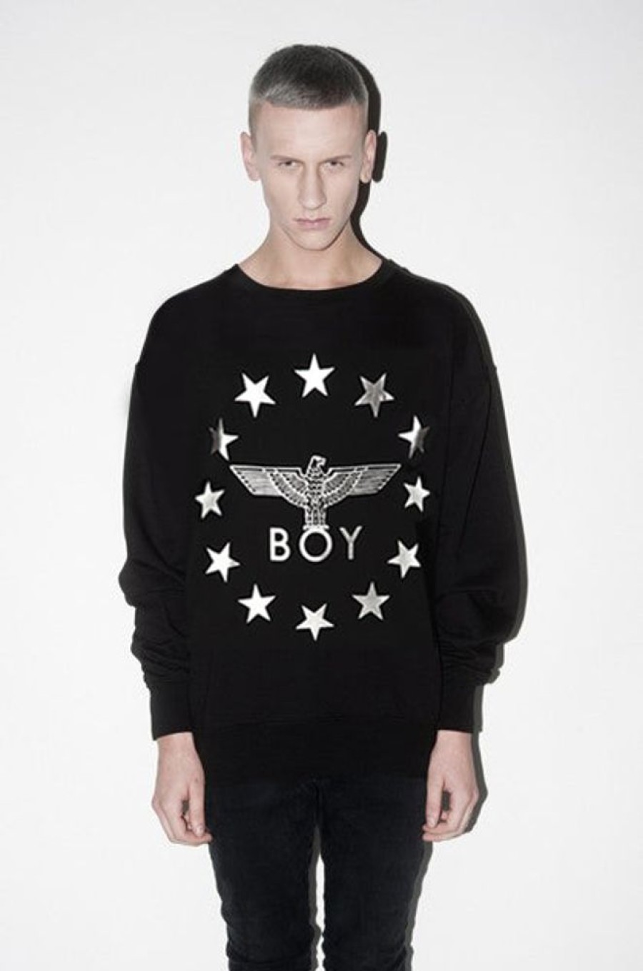 Unisex BOY LONDON | Boy Globe Star Sweat (Silver)