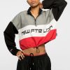 Unisex NEW FUTURE LONDON | Racer Logo Cropped Windbreaker (Grey/Red)