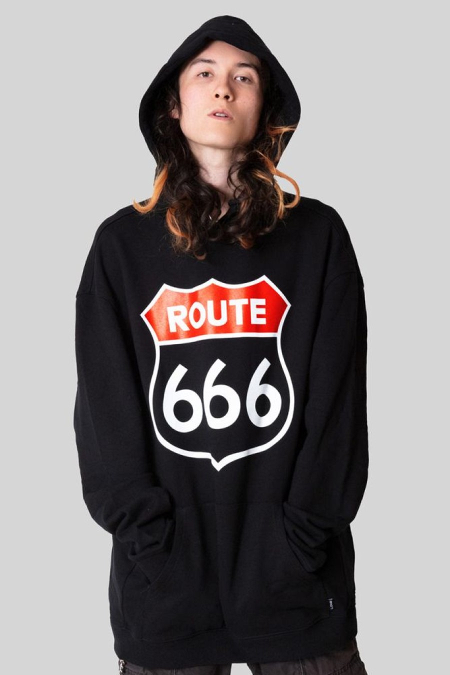 Unisex LONG CLOTHING | Route 666 - Oversize Hooded Sweat