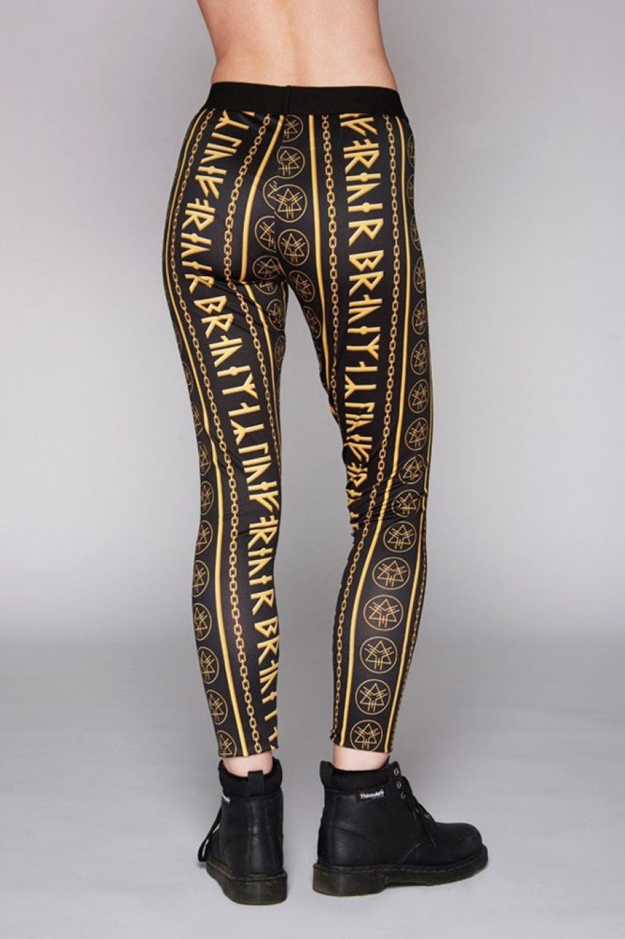 Women LONG CLOTHING | Gold Rune Leggings