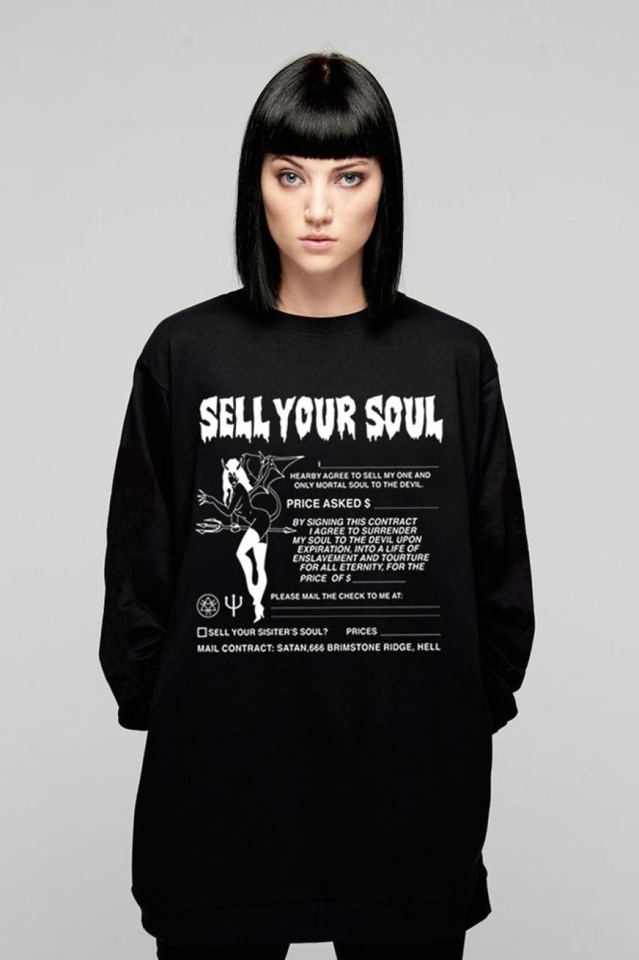 Unisex LONG CLOTHING | Sell Your Soul Pocket Sweat