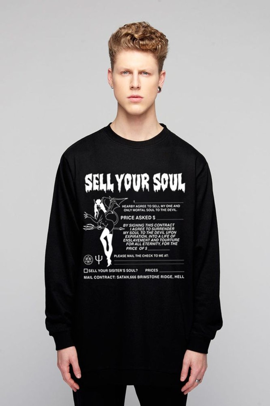 Unisex LONG CLOTHING | Sell Your Soul Pocket Sweat