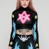 Unisex LONG X NYMPHA | Sexagram Long Sleeve Crop Top