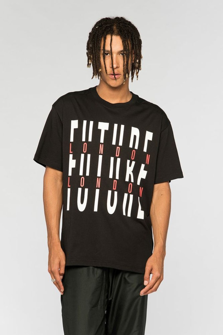 Unisex NEW FUTURE LONDON | Fracture Logo T Shirt (Black)