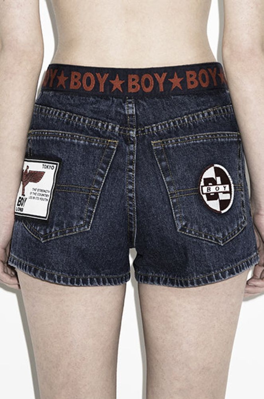 Women BOY LONDON | Boy Denim Shorts (Blue)