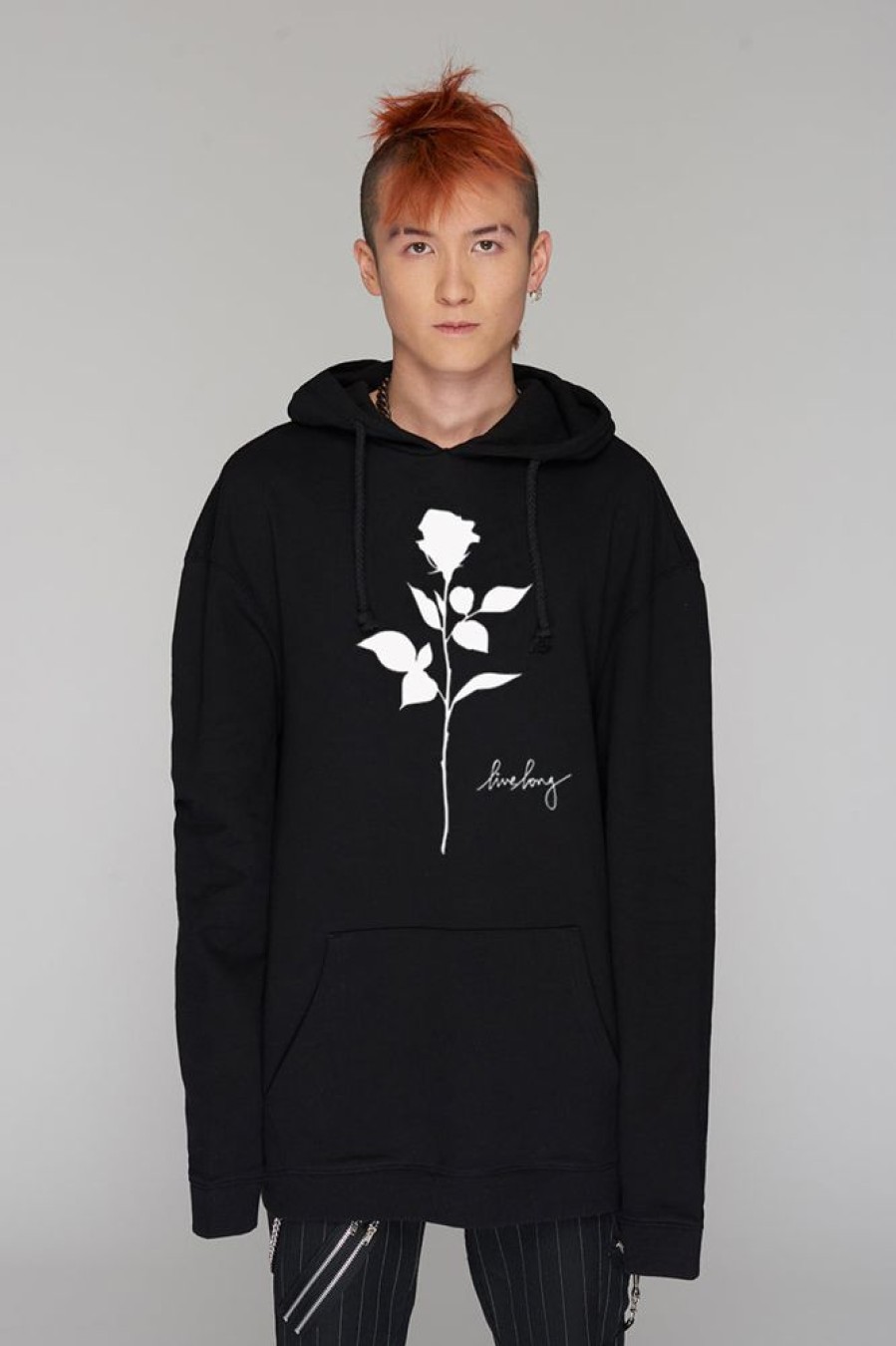 Unisex LONG CLOTHING | Rose Over Hooded Sweat