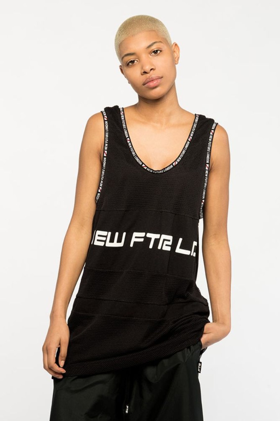 Unisex NEW FUTURE LONDON | Racer Logo Vest (Black)