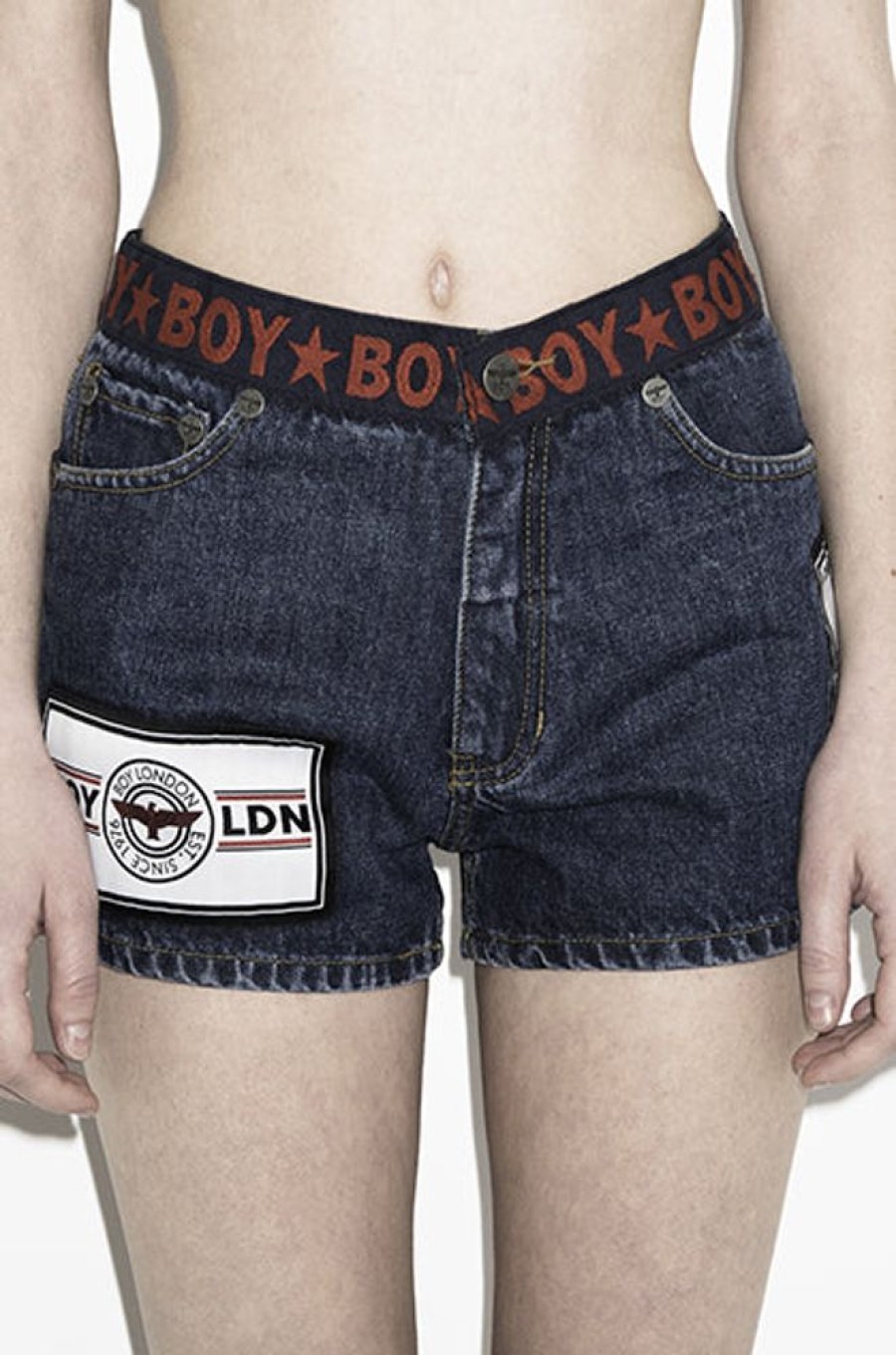 Unisex BOY LONDON | Boy Denim Shorts (Blue)