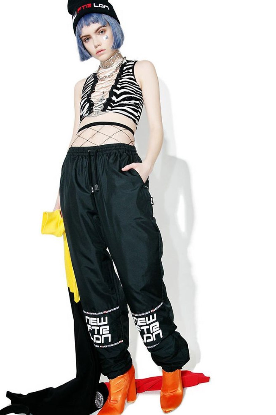 Women NEW FUTURE LONDON | Racer Logo Joggers (Black)