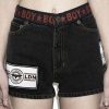 Women BOY LONDON | Boy Denim Shorts (Black)