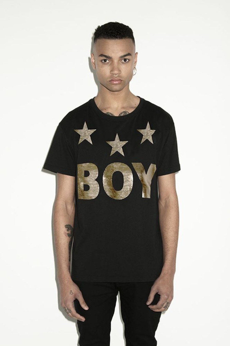 Unisex BOY LONDON | Boy Tri-Star T-Shirt (Gold)