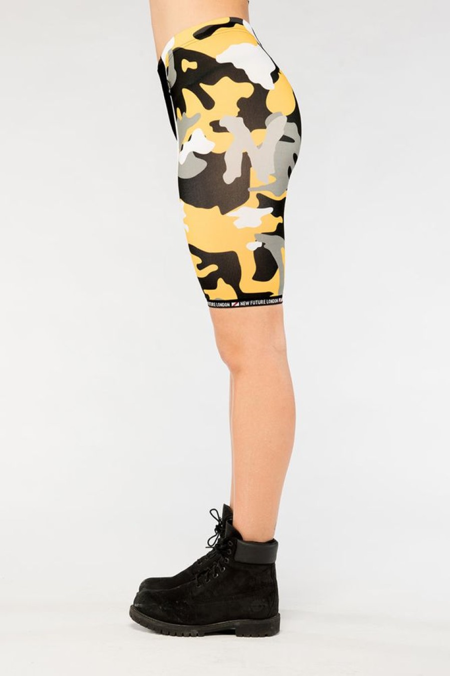 Women NEW FUTURE LONDON | Cycling Shorts (Camo Yellow)