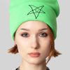 Unisex LONG CLOTHING | Satan Loves You Beanie (Green)