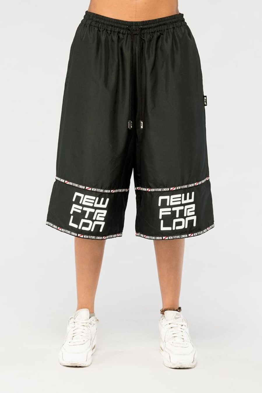 Unisex NEW FUTURE LONDON | Racer Logo Shorts (Black)