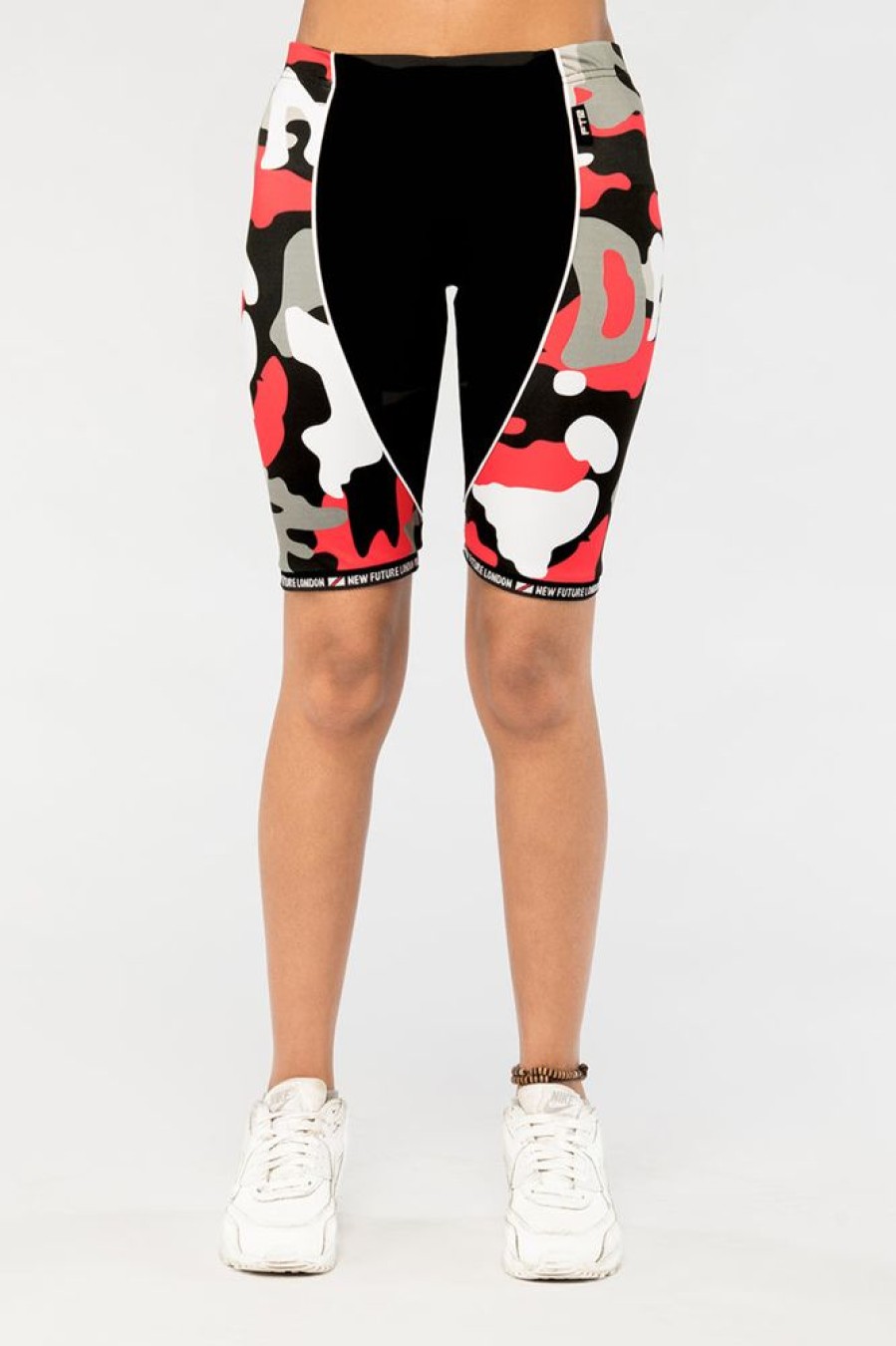 Women NEW FUTURE LONDON | Cycling Shorts (Camo Red)