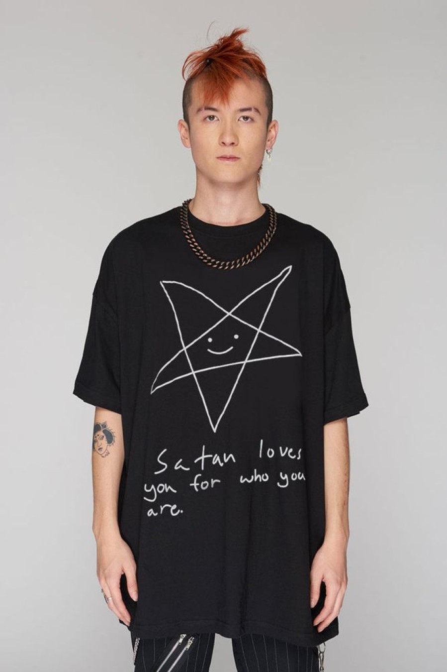 Unisex LONG CLOTHING | Satan Loves You Oversize Tshirt