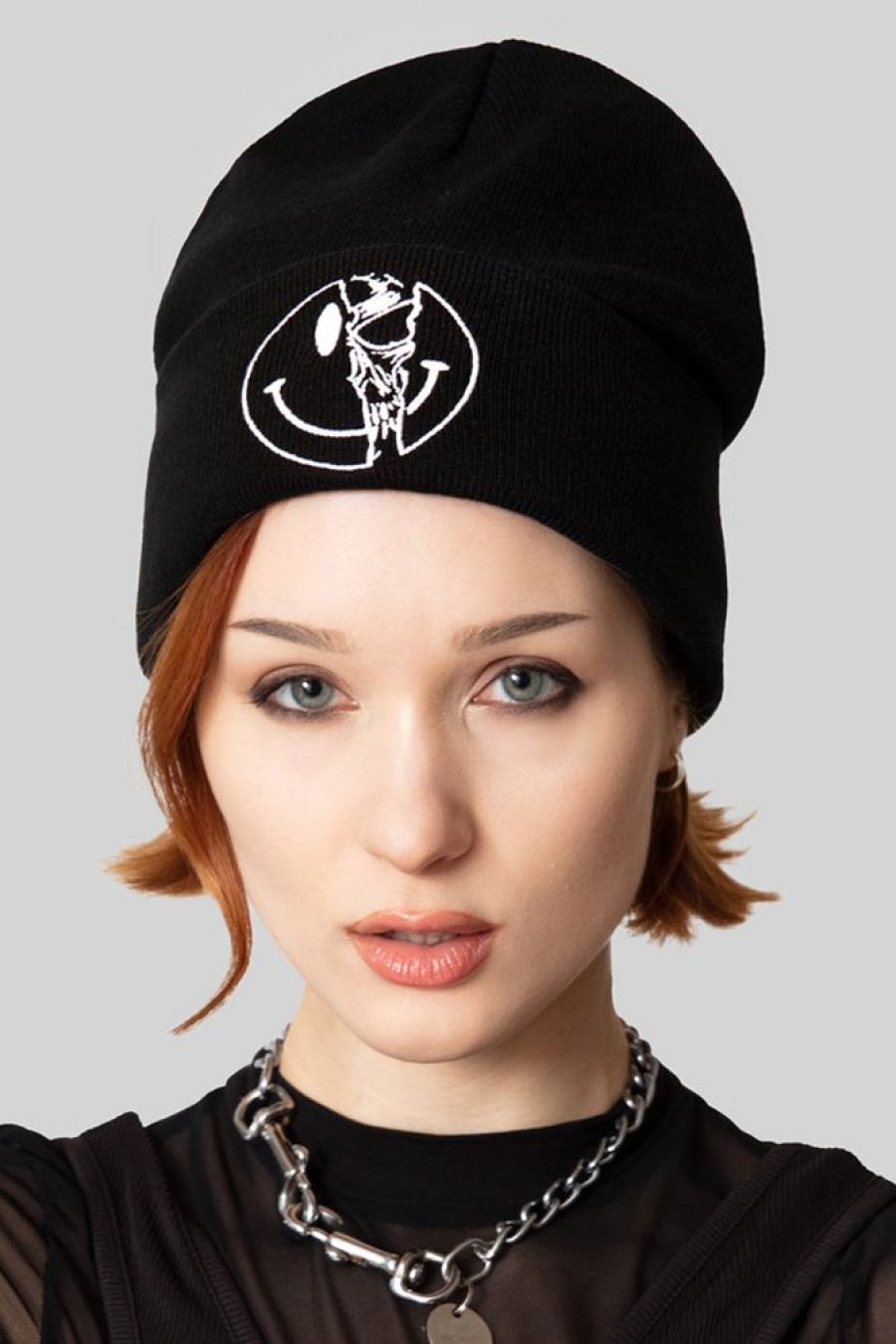 Unisex LONG CLOTHING | Killer Smiley Beanie