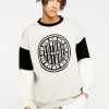 Unisex NEW FUTURE LONDON | Stamp Logo Sweatshirt (Grey/White)