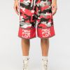 Unisex NEW FUTURE LONDON | Racer Logo Shorts (Camo Red)