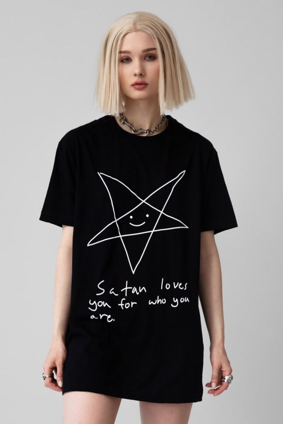 Unisex LONG CLOTHING | Satan Loves You (B)