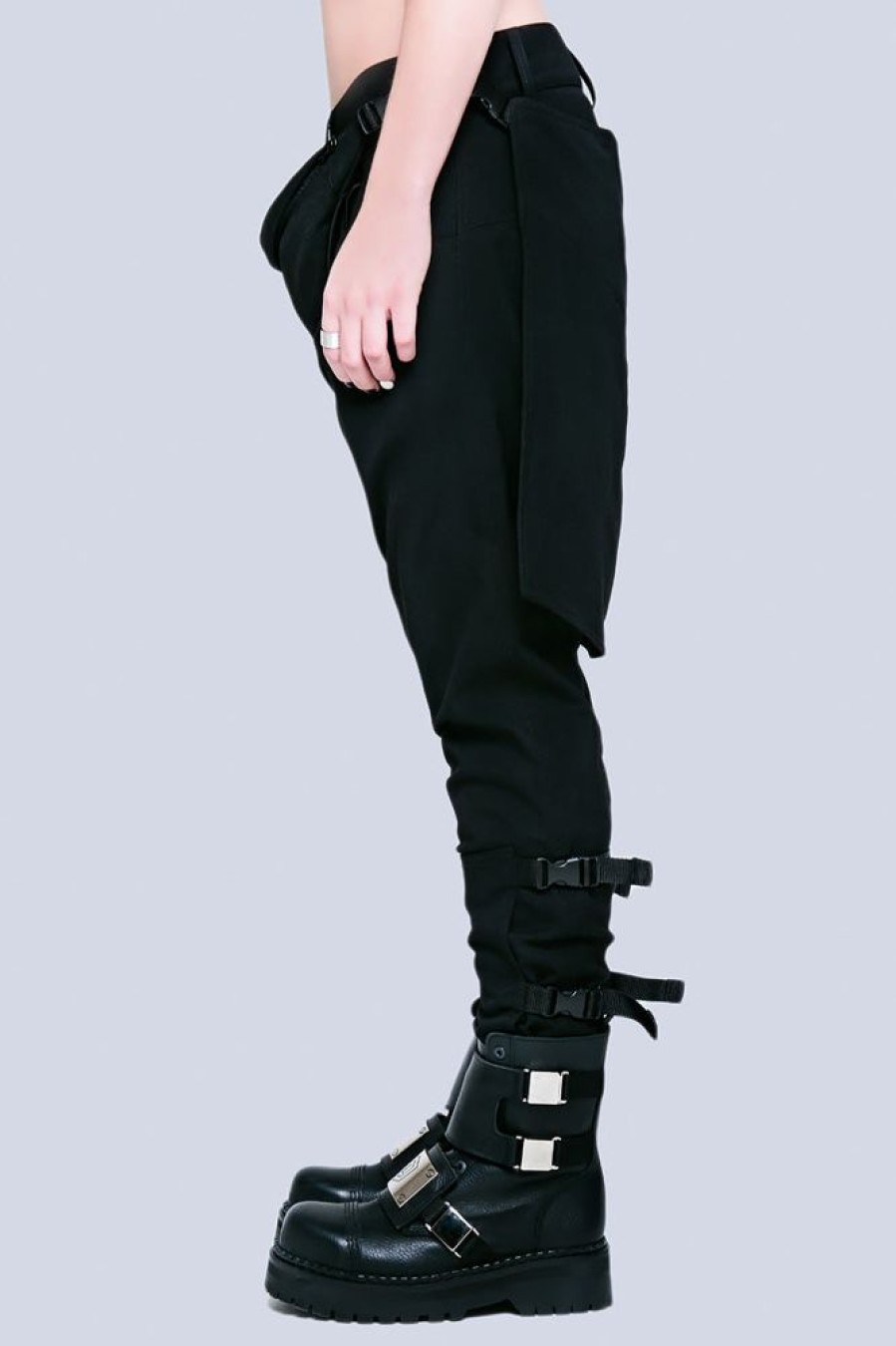 Women LONG CLOTHING | Clip Pants (Black)