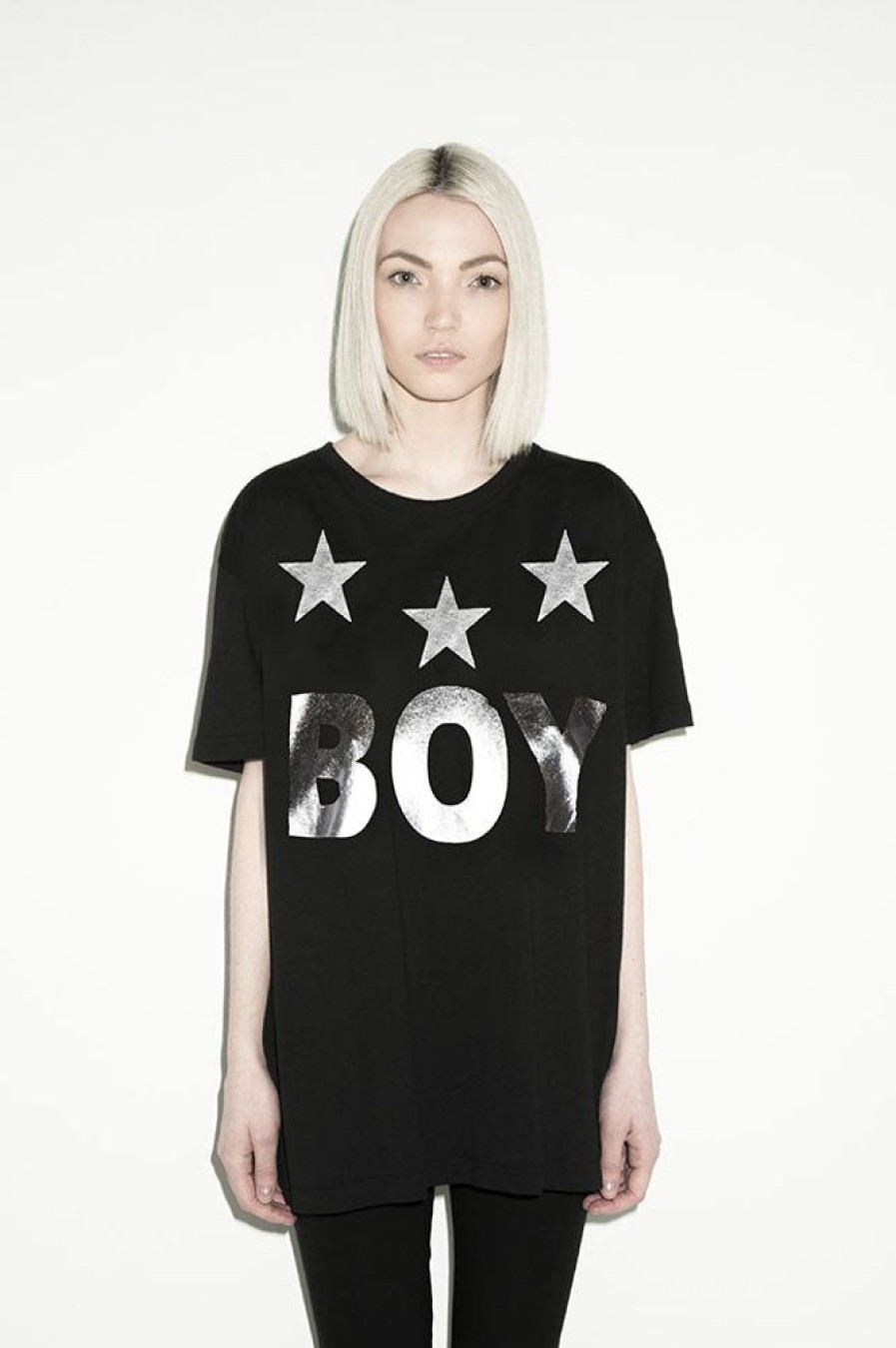 Unisex BOY LONDON | Boy Tri-Star T-Shirt (Silver)