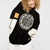 Unisex NEW FUTURE LONDON | Stamp Logo Hooded Sweatshirt (Black/White)