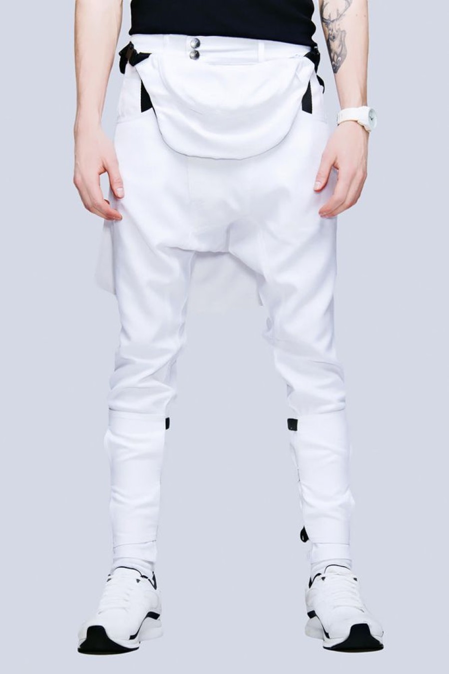 Unisex LONG CLOTHING | Clip Pants (White)