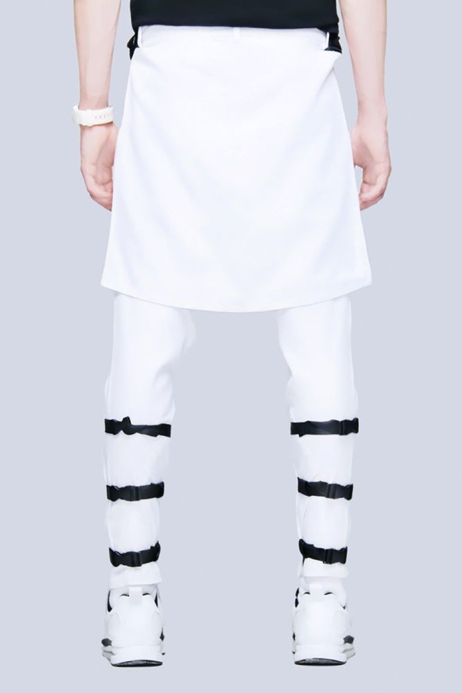 Unisex LONG CLOTHING | Clip Pants (White)