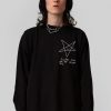 Unisex LONG CLOTHING | Satan Loves You Pocket Sweat