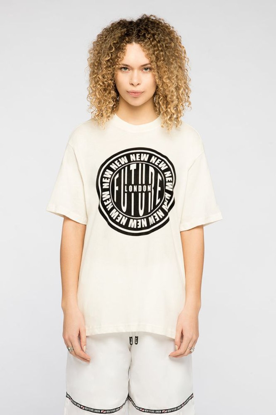 Unisex NEW FUTURE LONDON | Stamp Logo T Shirt (White)