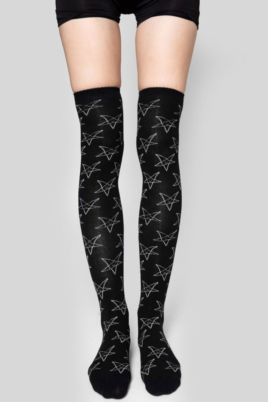 Unisex LONG CLOTHING | Satan Loves You Thigh High Socks