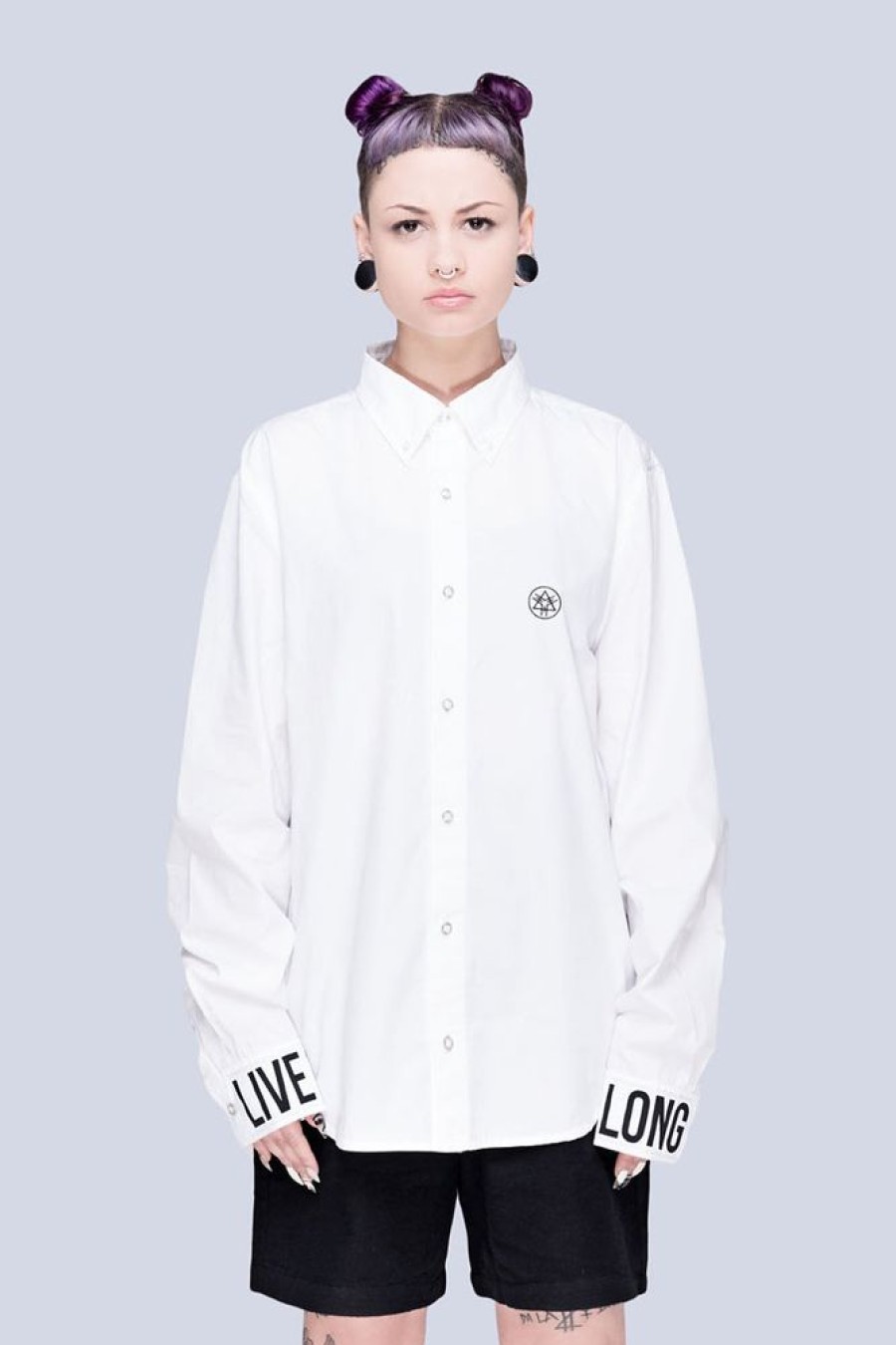 Unisex LONG CLOTHING | Live Long Buttoned Shirt (W) - Unisex