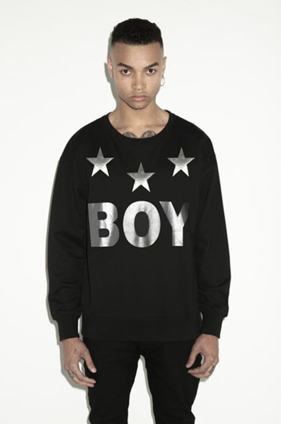 Unisex BOY LONDON | Boy Tri-Star Sweat (Silver)