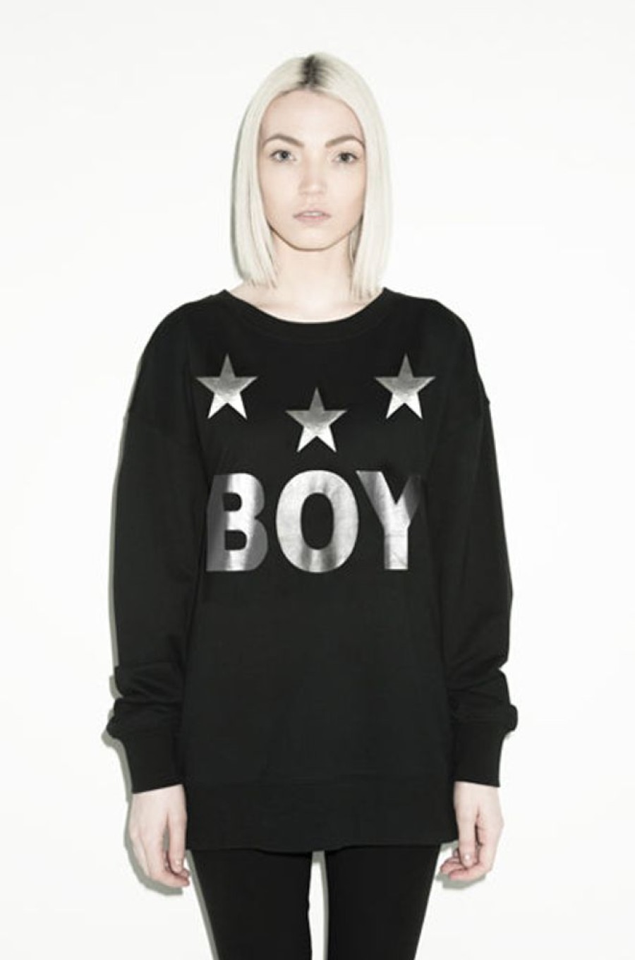 Unisex BOY LONDON | Boy Tri-Star Sweat (Silver)