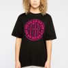 Unisex NEW FUTURE LONDON | Stamp Logo T Shirt (Black/Pink)