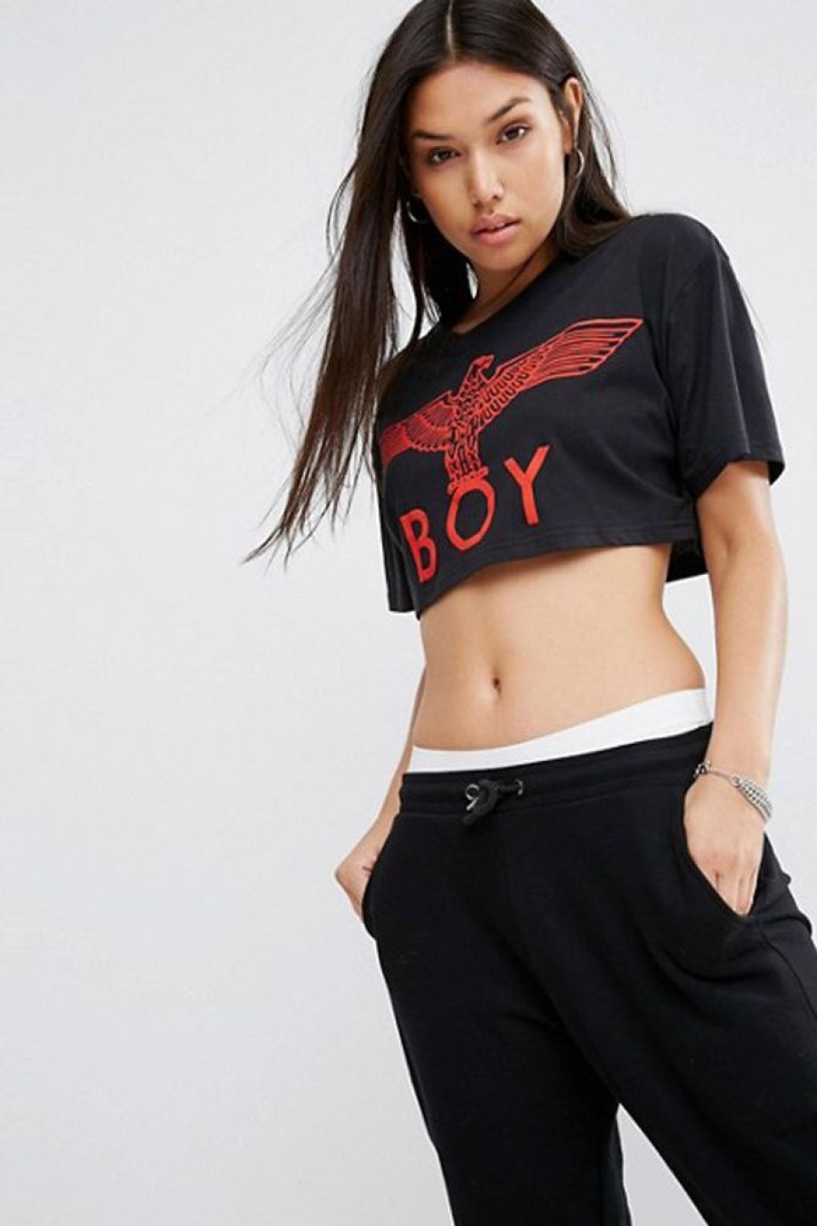 Unisex BOY LONDON | Boy Eagle Crop Top (Red)