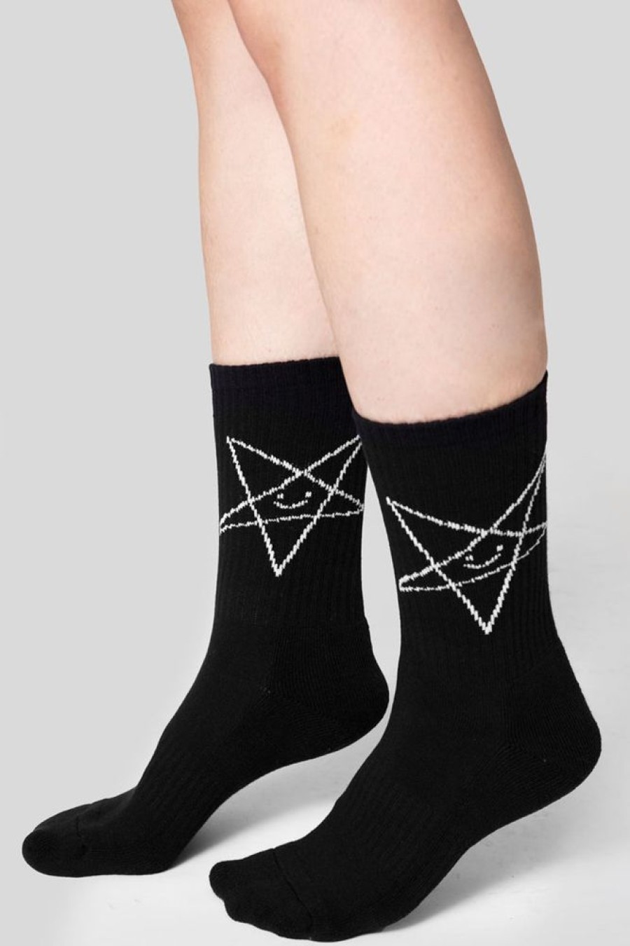 Unisex LONG CLOTHING | Satan Loves You Crew Socks (Unisex)