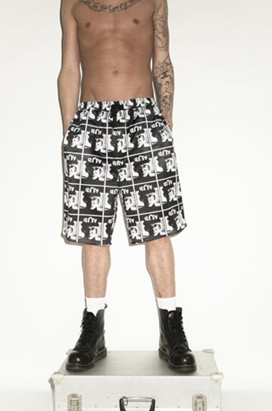 Women BOY LONDON | Boy Photo Print Mesh Shorts