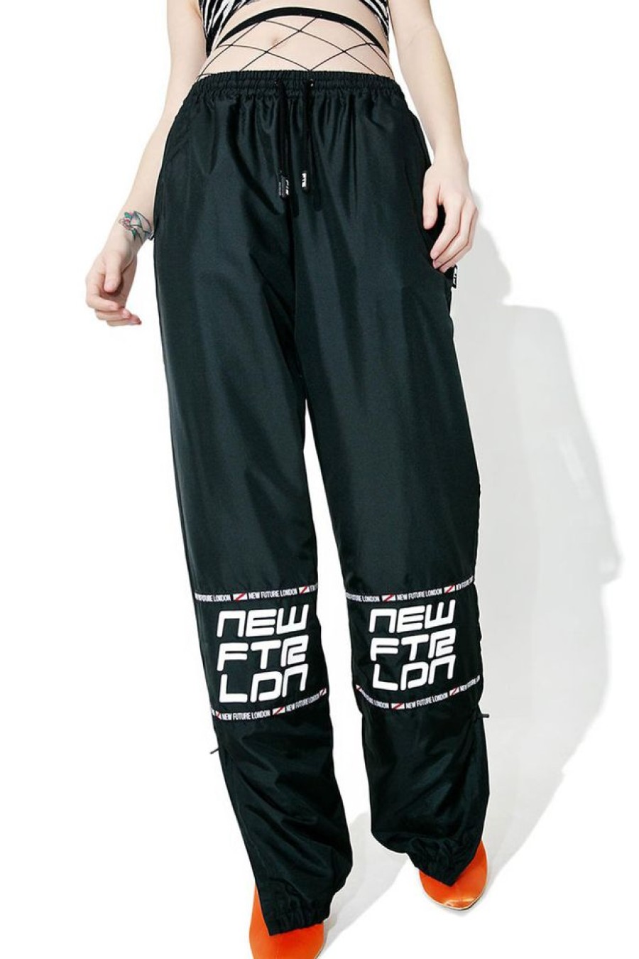 Unisex NEW FUTURE LONDON | Racer Logo Joggers (Black)