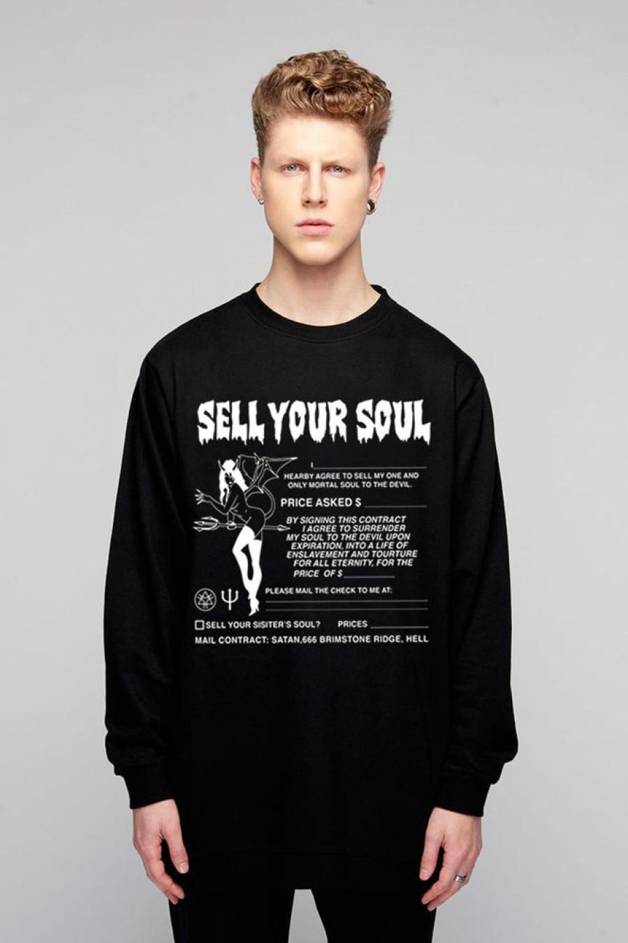 Unisex LONG CLOTHING | Sell Your Soul Pocket Sweat