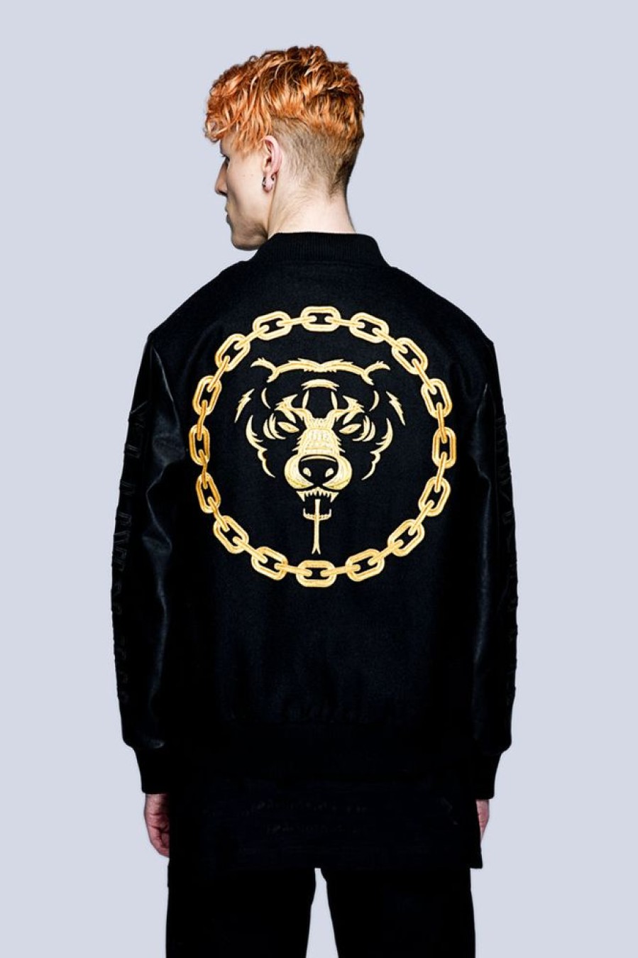 Unisex LONG X MISHKA | Death Adder Chain Varsity Jacket (Gold)